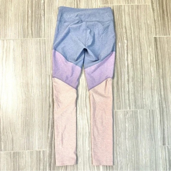 NWT Outdoor Voices Springs Leggings XS | 7/8 Blue Lavender Pink Colorblock - Picture 3 of 5